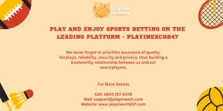 Play and Enjoy Sports Betting on The Leading Platform - PlayinExch247