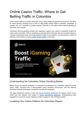 Online Casino Traffic_ Where to Get Betting Traffic in Colombia