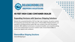 40 Feet High Cube Containers: Maximizing Cargo Capacity with Superior Design