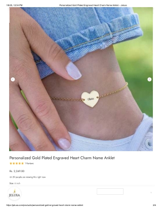 personalized gold anklet