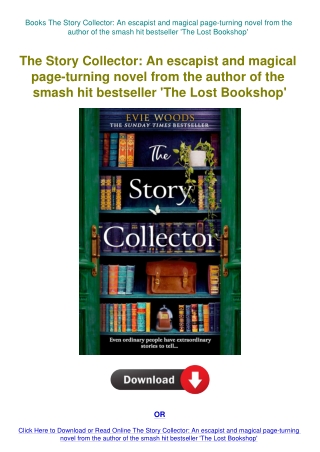 Books The Story Collector An escapist and magical page-turning novel from the author of the smash hi