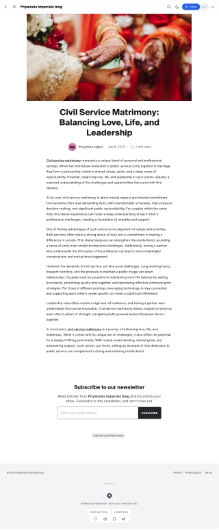 Civil Service Matrimony: Balancing Love, Life, and Leadership