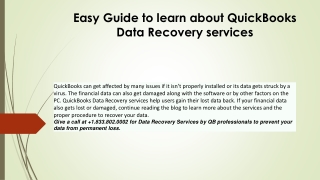 QuickBooks Data Recovery Services: Restore Critical Business Data