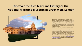 Discover the Rich Maritime History at the National Maritime Museum in Greenwich, London