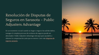 Resolución de Disputas de Seguros en Sarasota – Public Adjusters Advantage