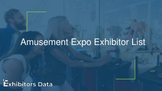 Amusement Expo Exhibitor List