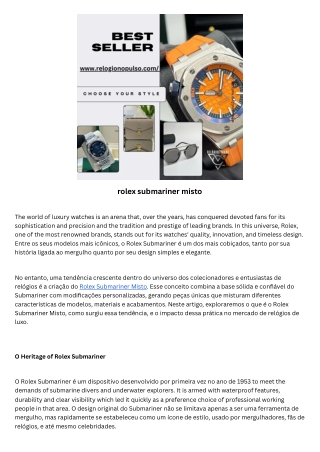 rolex submariner misto