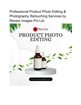 Professional Product Photo Editing & Photography Retouching Services by Renew Im