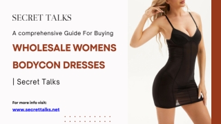A comprehensive Guide For Buying wholesale womens bodycon dresses | Secret Talks