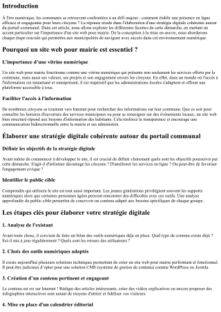 “Élaborer une stratégie digitale cohérente autour du portail communal”