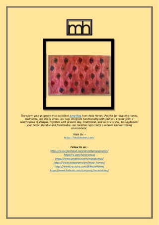 Premium Area Rugs for Every Room | Maia Homes