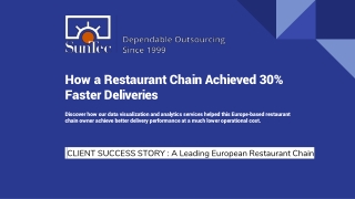 Achieving 30% Faster Food Deliveries for a Restaurant Chain with Data Visualization and Analytics Support