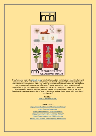 Buy Luxurious Cheetah Rugs Online – Maia Homes