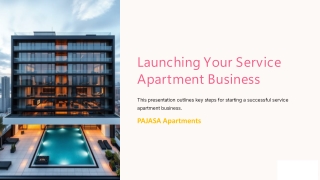 Launching Your Service Apartment Business