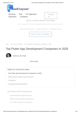 Top Flutter Development Companies of 2025