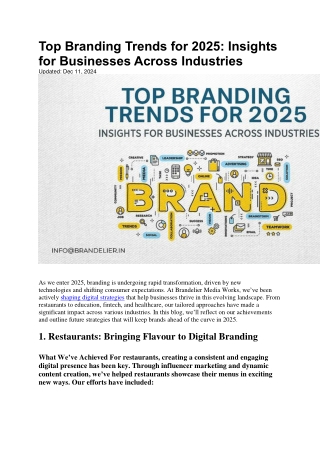 Top Branding Trends for 2025
