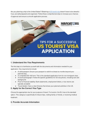 Tips for a Successful US Tourist Visa Application
