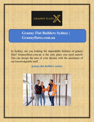 Granny Flat Builders Sydney | Grannyflatsx.com.au