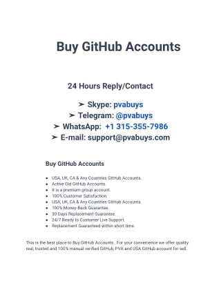Buy GitHub Accounts