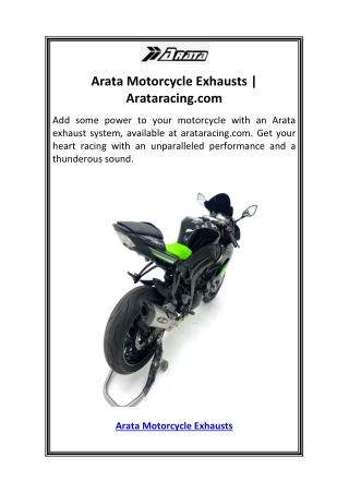 Arata Motorcycle Exhausts  Arataracing.com