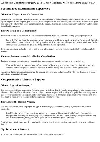 Michigan Plastic Surgery