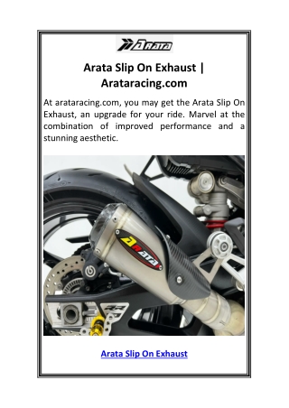 Arata Slip On Exhaust  Arataracing.com