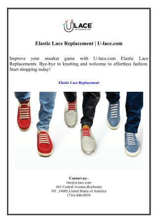 Elastic Lace Replacement  U-lace.com