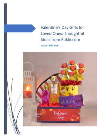 Valentine's Day Gifts for Loved Ones: Thoughtful Ideas from Rakhi.com
