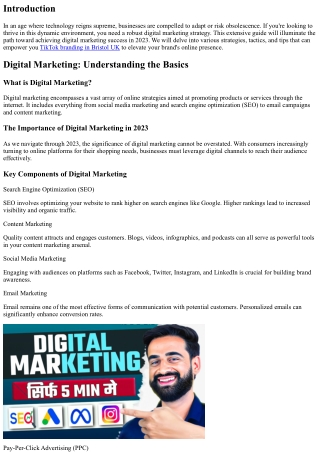 The Ultimate Guide to Digital Marketing: Strategies for Success in 2023