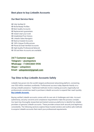 Buy LinkedIn Accounts