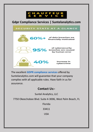 Gdpr Compliance Services Suntelanalytics.com