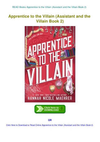 READ Books Apprentice to the Villain (Assistant and the Villain Book 2)