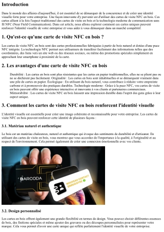Comment les cartes de visite NFC en bois peuvent renforcer l'identité visuelle d