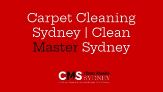 Carpet Cleaning Sydney | Clean Master Sydney