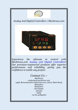 Analog And Digital Controllers | Mechtrace.com