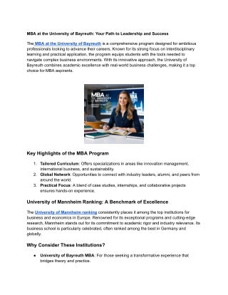 MBA at the University of Bayreuth (1)