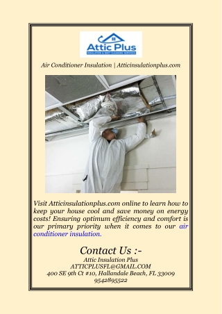 Air Conditioner Insulation | Atticinsulationplus.com
