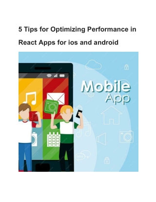 5 Tips for Optimizing Performance in React Apps for ios and android