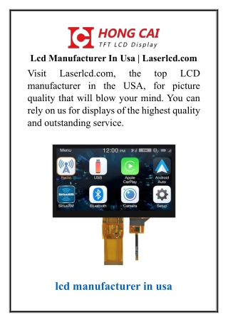Lcd Manufacturer In Usa  Laserlcd.com1