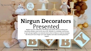 Nirgun Decorators Offers Mohali's Best Naming Ceremony Decoration Services