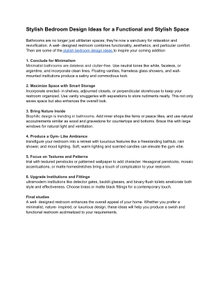 Bedroom Design Ideas