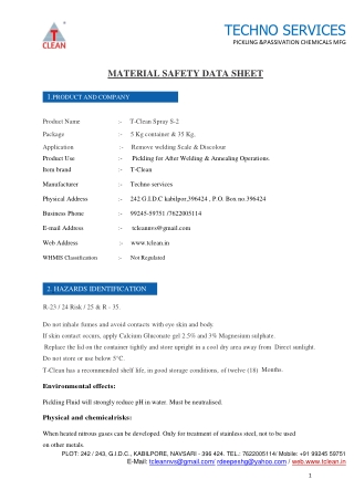 Rust-Free Stainless Steel with Acid Cleaning & Passivation