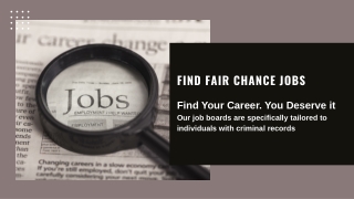 Find Fair Chance Jobs