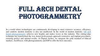 full arch dental photogrammetry