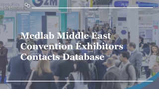 Medlab Middle East Convention Exhibitors Contacts Database