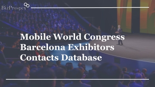 Mobile World Congress  Barcelona Exhibitors Contacts Database