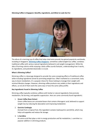 Slimming Coffee Singapore