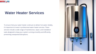 Expert Water Heater Maintenance and Repair Services