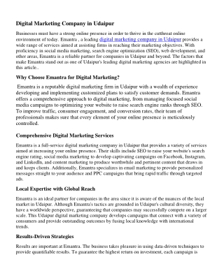 Digital marketing company in udaipur