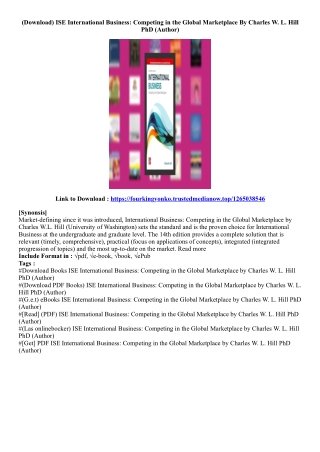 (View PDF) ISE International Business: Competing in the Global Marketplace By Ch